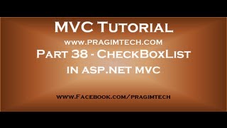 Part 38 CheckBoxList in asp net mvc [upl. by Lainey]