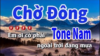 Karaoke Chờ Đông Tone Nam  Nhạc Sống Nguyễn Linh [upl. by Odnuges331]