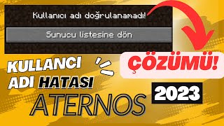 Kullanıcı Adı Doğrulanamadı Aternos Sunucu Hatası Minecraft [upl. by Mahsih]