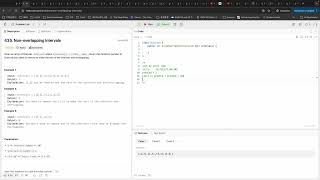 Leetcode 435 Non overlapping intervals [upl. by Orabla]