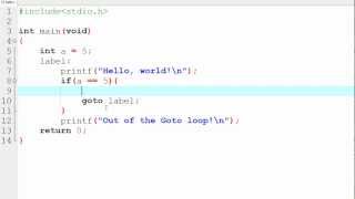 How to Program in C Tutorial 11 Goto Statements [upl. by Gale532]