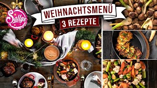 Weihnachts Menü 3 Rezeptideen  3 XMas Menu Ideas  Sallys Welt [upl. by Ydneh]