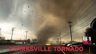 Insane Up Close Tornado Right In Front Of Them In Clarksville TN [upl. by Ylrrad]