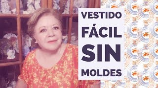 DIY  ASOMBROSO  VESTIDO FACIL SIN MOLDES PARA FIESTA  EASY DRESS WITHOUT MOLDS [upl. by Tseng]