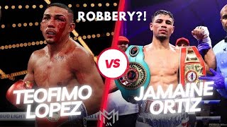 Teofimo Lopez beats Jamaine Ortiz via UD Robbery Keyshawn Davis stops Jose Pedraza FIGHT RECAP [upl. by Glass]