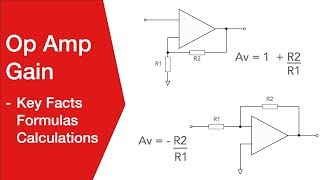 Op Amp Gain  Details Calculations Formulas [upl. by Fassold366]