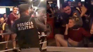 KAREN Gets CHOCKED amp ARRESTED After Throwing Drink at the WRONG COP [upl. by Crystie]