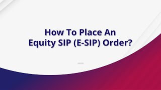 How to Place an Equity SIP ESIP Order through SBI Securities App [upl. by Nnyled]