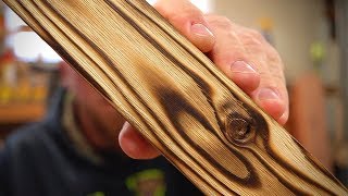 Wood Burning Tips For The Best Shou Sugi Ban Inspired Finish  DIY Charred Wood [upl. by Inilam20]