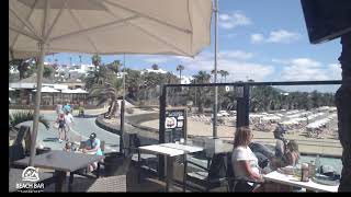 Webcam Lanzarote  Live Stream from the Beachbar in Costa Teguise [upl. by Anaicilef899]