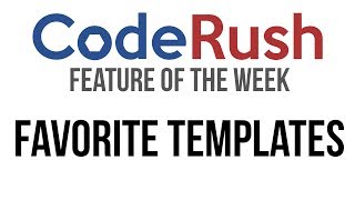 CodeRush FotW Marks Favorite Templates [upl. by Aeriell589]