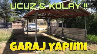 BAHÇEYE 4 GÜNDE SIFIRDAN KAPALI GARAJ YAPIMI  GARAGE CONSTRUCTION IN THE GARDEN PRATİK GARAJ [upl. by Pasahow954]