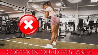 5 COMMON GYM MISTAKES FOR QUADS TRAINING  WORKOUT ERRORS amp HOW TO FIX THEM [upl. by Coats]