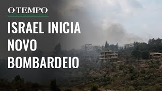 Israel bombardeia cidades libanesas na fronteira [upl. by Ennybor]