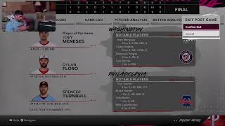 Mlb The Show Phillies vs Nats Game [upl. by Kirred]