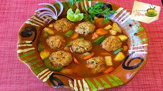 ALBONDIGAS DE CAMARON RECETA 🍤 [upl. by Aylmar]