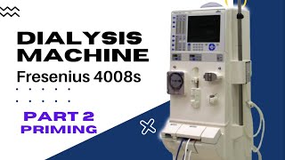 Dialysis Machine  Fresenius 4008S  Dialysis Priming Procedure amp Tubing connection [upl. by Neerod]