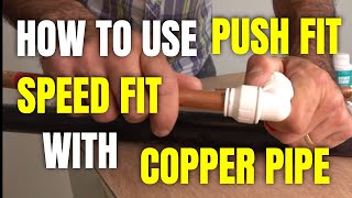 How to use speedfitpush fit fittings with copper pipetube [upl. by Gudren]