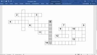 Cómo crear un crucigrama  ejemplo 1 [upl. by Bennet]
