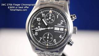 IWC Flieger Chronograph 3706 [upl. by Ydualc]