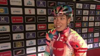 Shari Bossuyt  Interview at the start  GentWevelgem 2023 [upl. by Enirak]