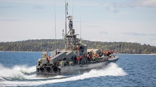 Torpedoboat T121 Spica and Missileboat R142 Ystad 16may 2015 [upl. by Keheley379]