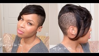 10 Natural Hairstyle  Straightened Hair amp Shaved Sides  Maintanence [upl. by Yecniuq]