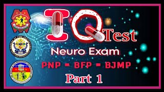 IQ TEST PART 1  NEURO PSYCHIATRIC AND PSYCHOLOGICAL EXAM  APTITUDE TEST  ENLEX  PNP  BFP  BJMP [upl. by Dualc]