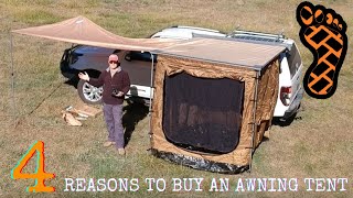 4 Reasons To Buy An Awning Tent Over A Rooftop Tent Adventure Kings Awning Tent [upl. by Castara]