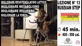 Spinning  allenamento indoor cycling russian step 65 rpm  Lez n° 13 [upl. by Eseilana]