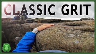 Stanage Trad Climbing  Gargoyle Buttress Peak District [upl. by Aneerehs653]