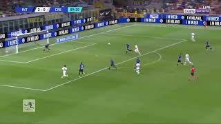 David Okereke amazing curled GOAL against Inter Milan [upl. by Hsekar]