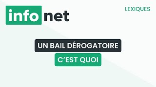 Un bail dérogatoire cest quoi  définition aide lexique tuto explication [upl. by Annaegroeg]