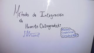 Integración con el MÉTODO de HERMITEOSTROGRASDKI II Trabajo de Unive rsidad [upl. by Yerfdog]