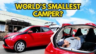 Can you convert a TINY TOYOTA AYGO into a FULLY WORKING CAMPER [upl. by Leanna]