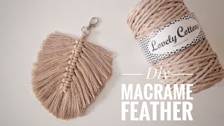 Kreatív makramé levél dekoráció készítés  DIY Macrame feather  leaf tutorial video [upl. by Allicirp]