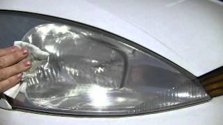 How To Polish Hazy Plastic Car Headlights Cheap [upl. by Ethelind]