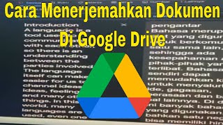 Cara Menerjemahkan Dokumen di Google Drive [upl. by Ibbed]