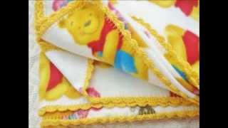 rifinire alluncinetto il bordo di una coperta DIY tutorial [upl. by Yerhpmuh]