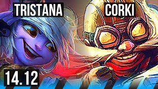 TRISTANA vs CORKI MID  1104 Legendary  EUW Grandmaster  1412 [upl. by Annayi]