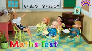 MATH Test  Elsa and Anna toddlers at School [upl. by Adahs417]