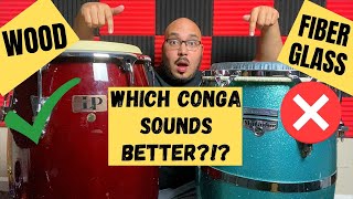 Which Conga Sounds The Best LP Classic Wood Conga VS LP Matador Fiberglass [upl. by Estrella]