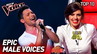 The most EPIC MALE VOICES on The Voice  Top 10 [upl. by Ahsirahc747]