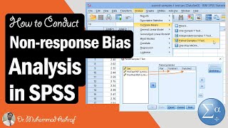 12 How to conduct Nonresponse Bais Analysis in SPSS  Paired t test  SPSS Tutorials for Beginners [upl. by Herwick]