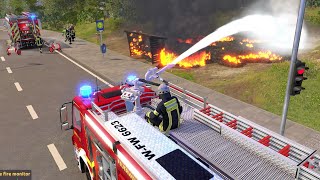 Emergency Call 112 Sim  Wuppertal Firefighters Responding 4K [upl. by Aehsal]