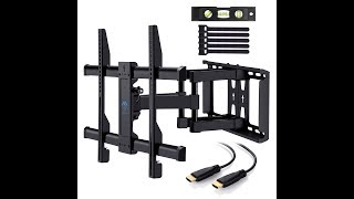 PERLESMITH TV Wall Mount Step by Step Installation Setup and Review [upl. by Elehcin967]