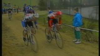 Belgisch kampioenschap veldrijden 1990 nieuwelingenWerner De Ceuster junioren gerry Werckx [upl. by Arimak]