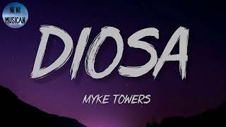 🎵 Reggaeton Myke Towers  Diosa Letra\Lyrics [upl. by Dimitry510]