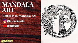 Easy mandala drawing art for beginners  step by step  la crafts villa  Art 41 [upl. by Nylsej]