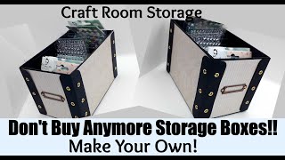 😍Craft Room Storage Make your own professional Sectioned Boxes🤩 [upl. by Nanreit]